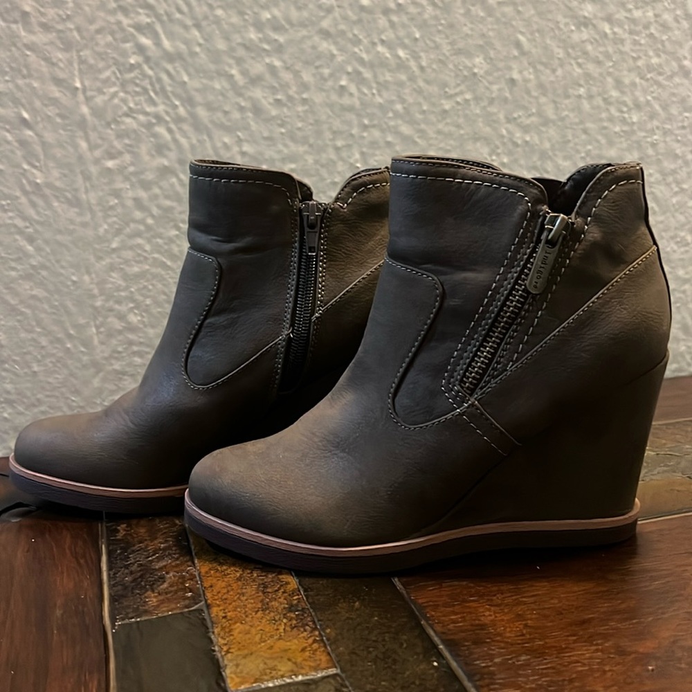 Green Wedge Ankle Boots - Indigo Rd. - 6.5